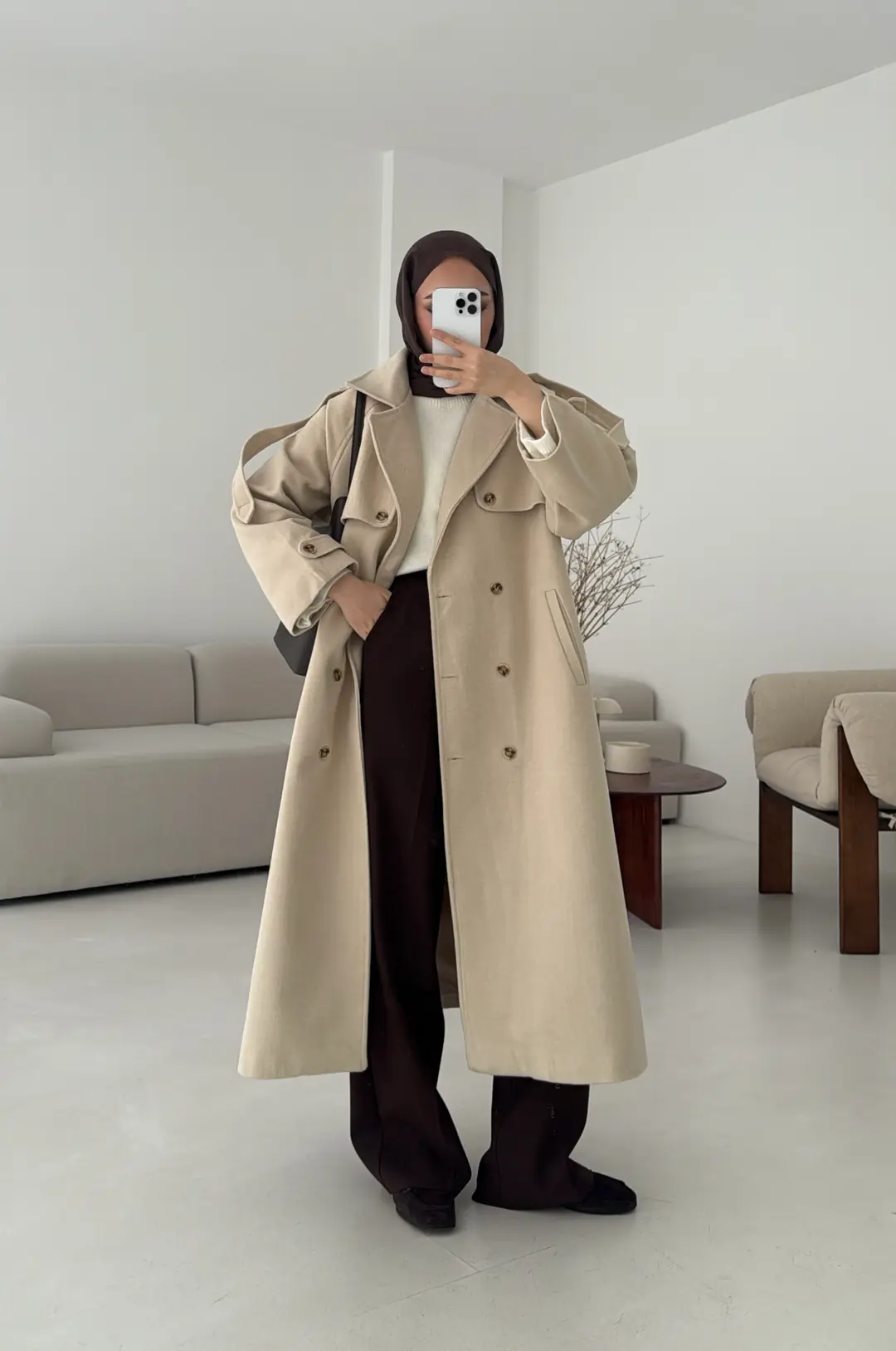 Uzun Bej Kaşe Kaban - Görsel 8