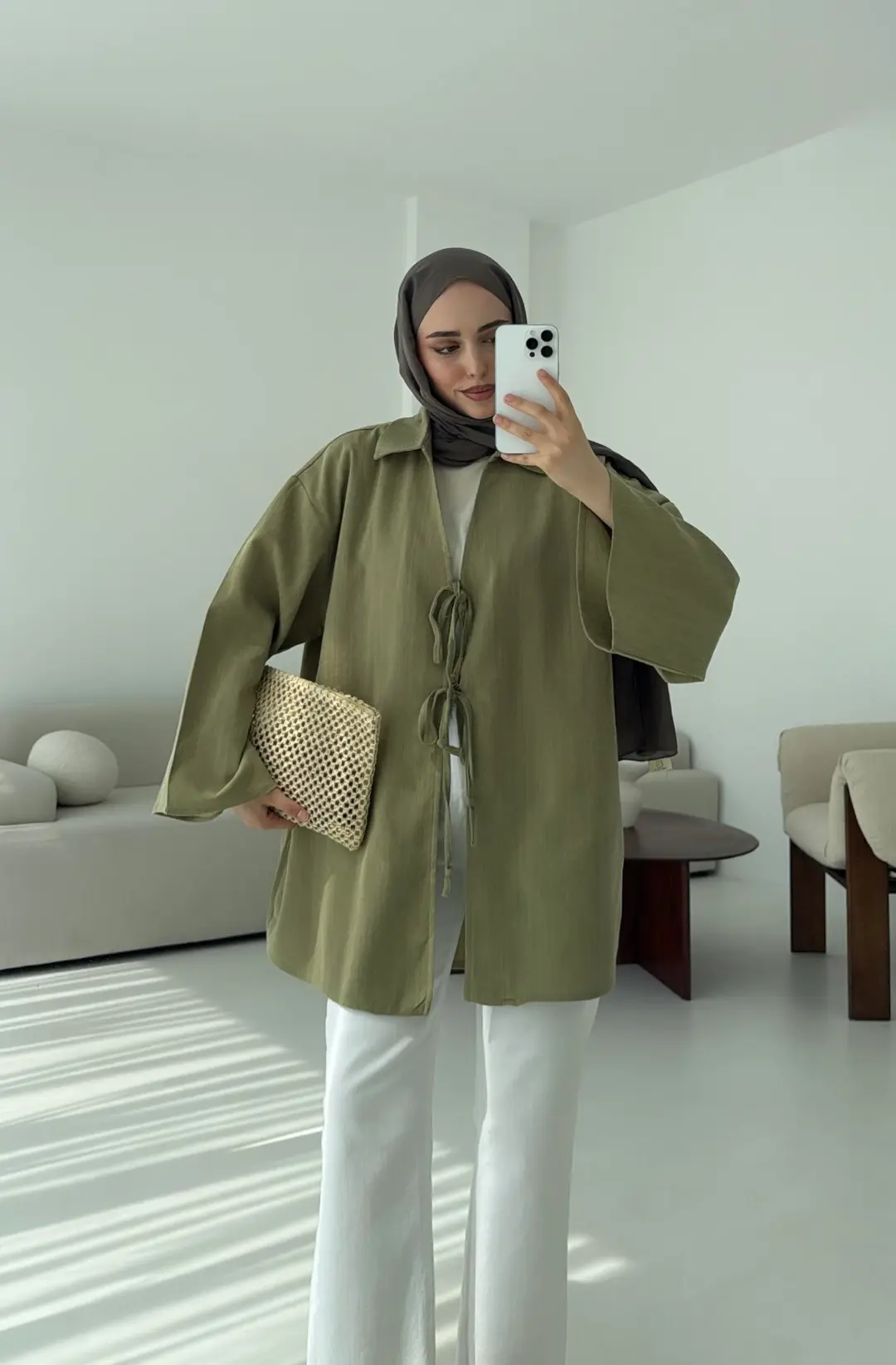 Uzun Kimono Cagla - Görsel 4