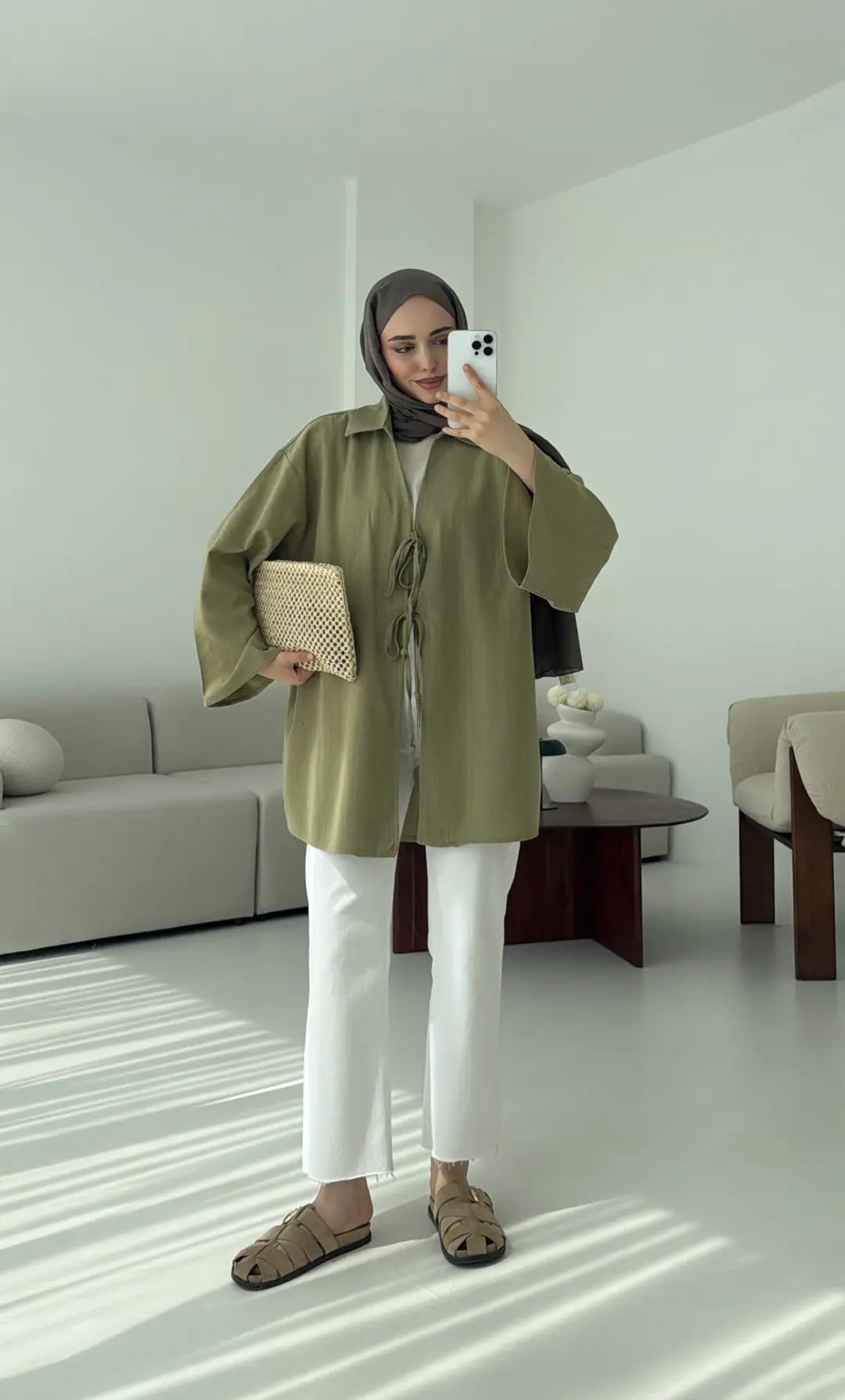 Uzun Kimono Cagla - Görsel 6