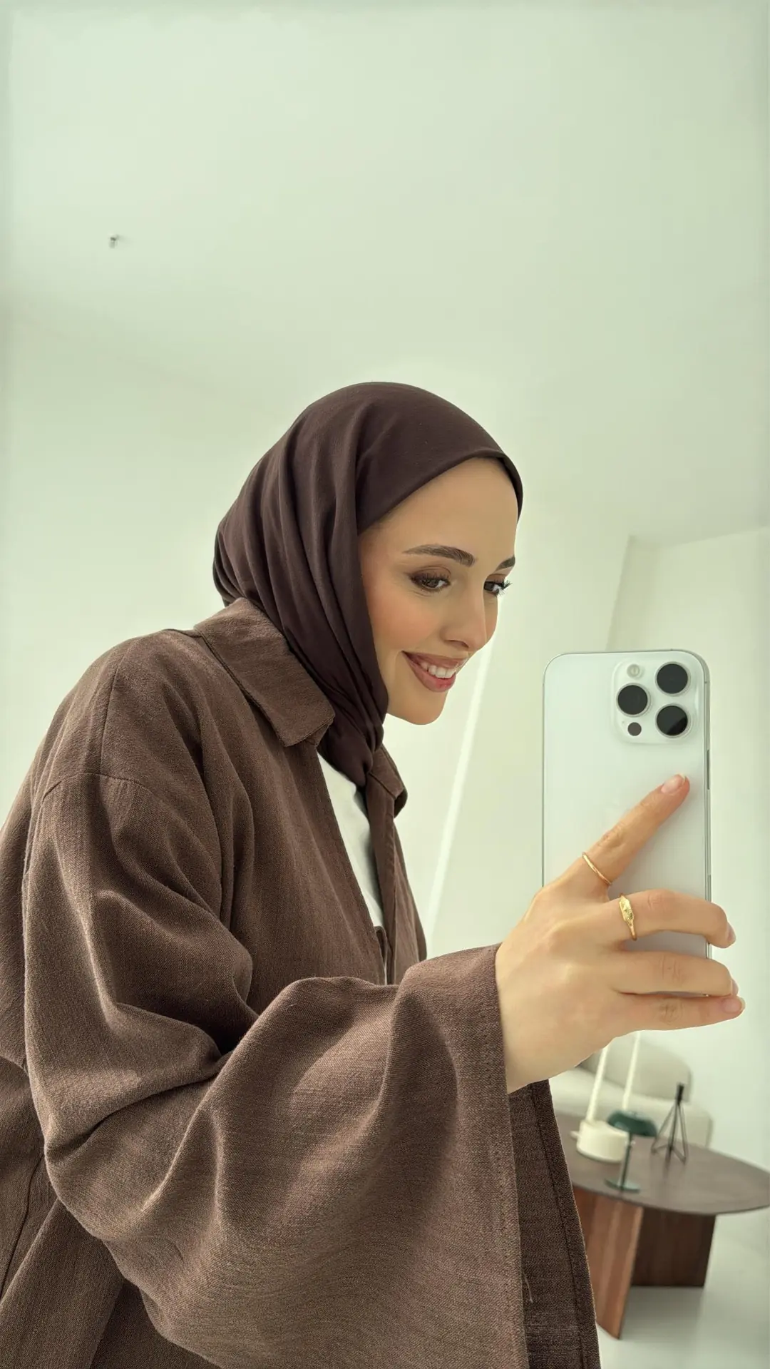 Uzun Kimono Kahve - Görsel 8