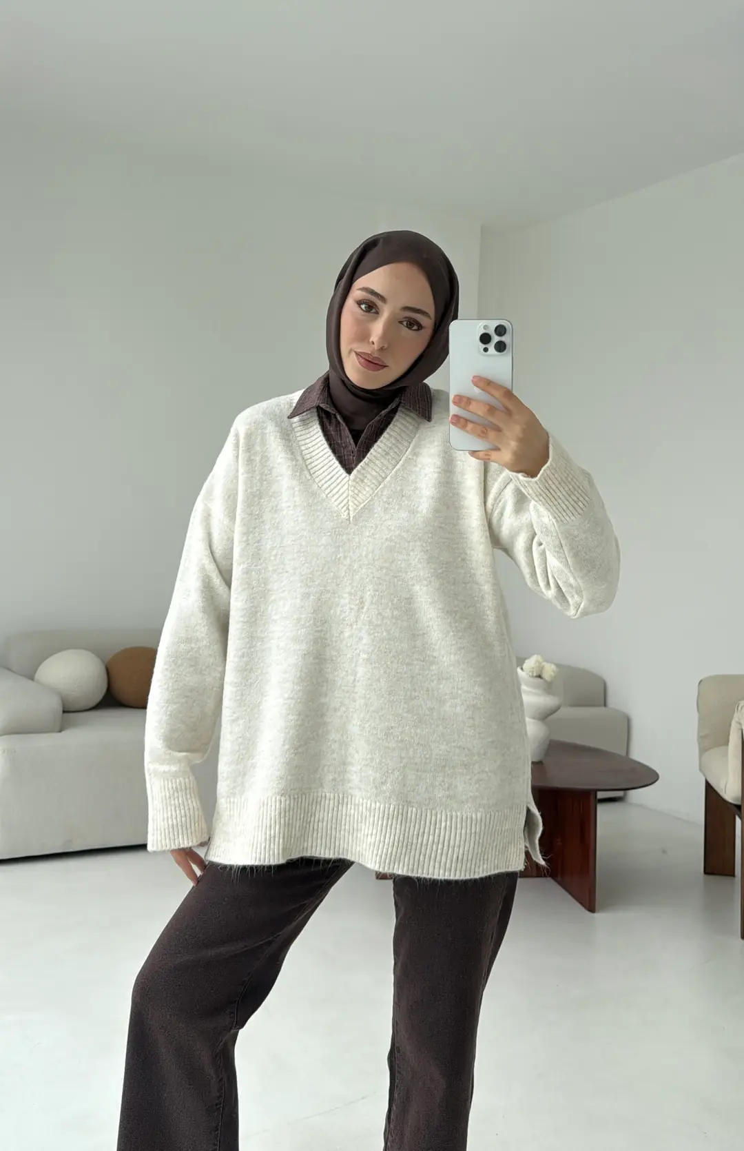 V yaka Kazak Bej - Görsel 4