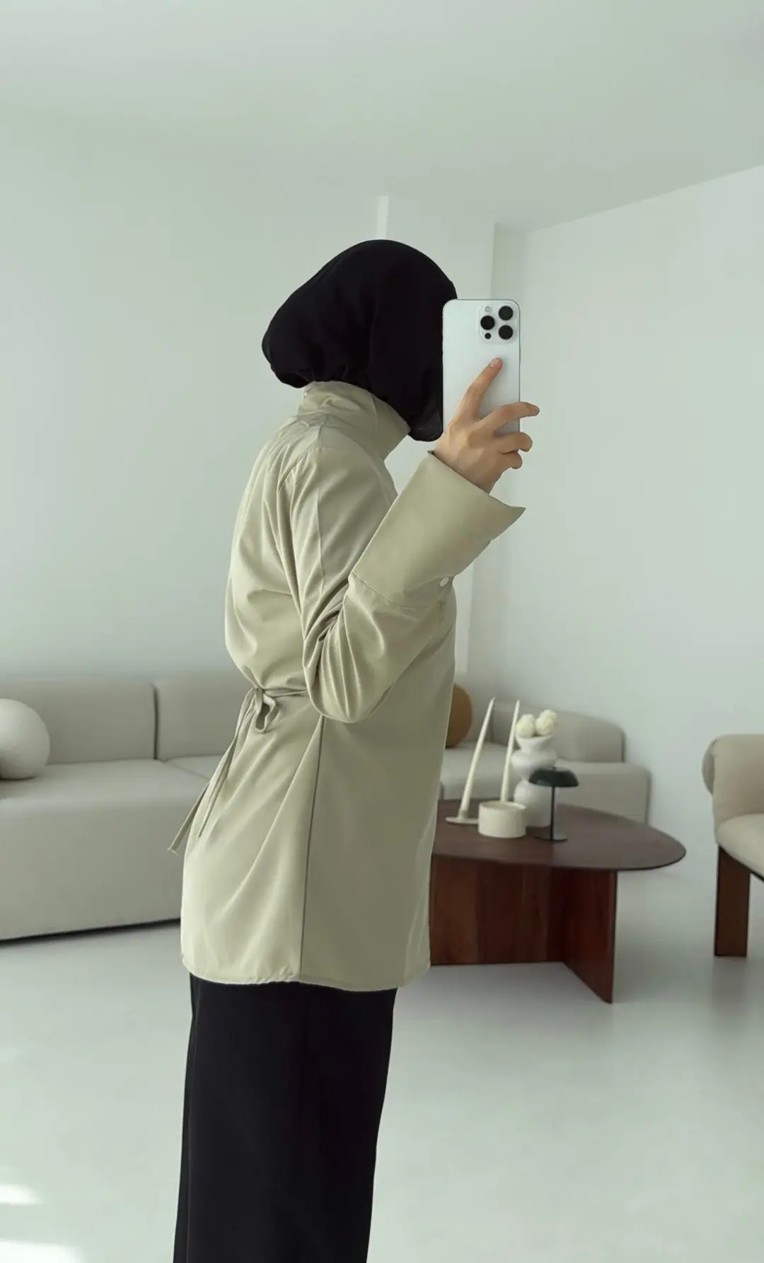 Vatkalı Bluz Bej - Görsel 2