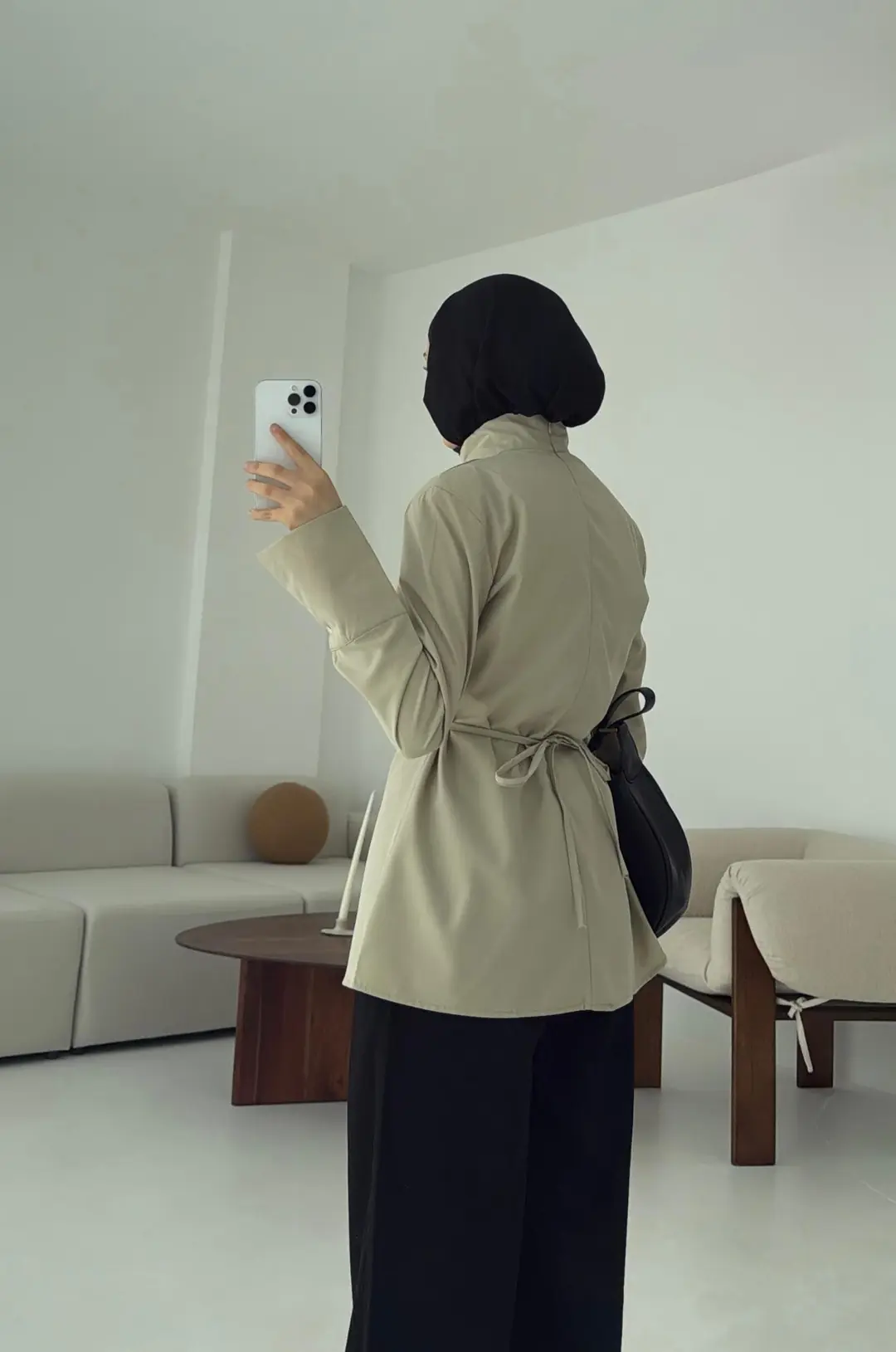 Vatkalı Bluz Bej - Görsel 5