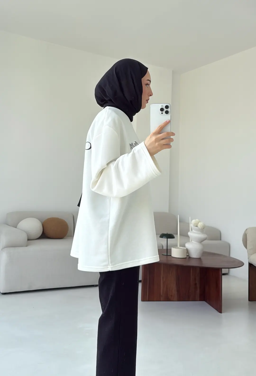 Version Baskılı Sweatshirt Beyaz - Görsel 6