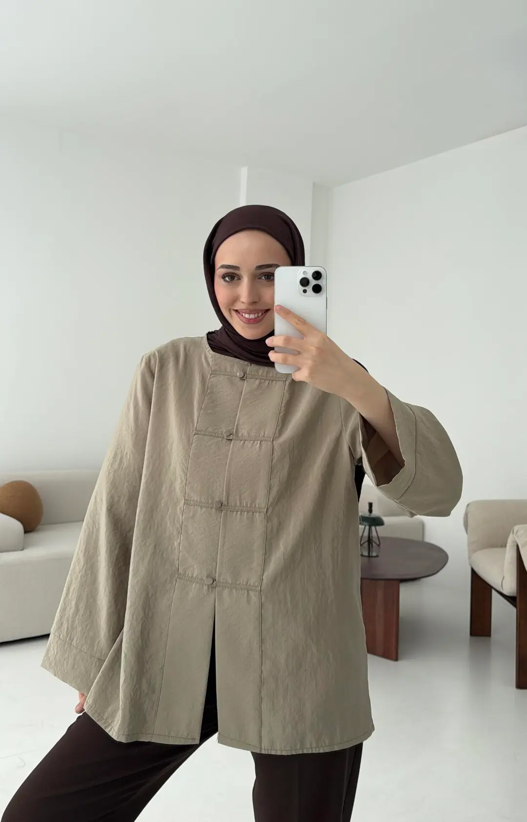 Vizon Düğme Detay Gömlek