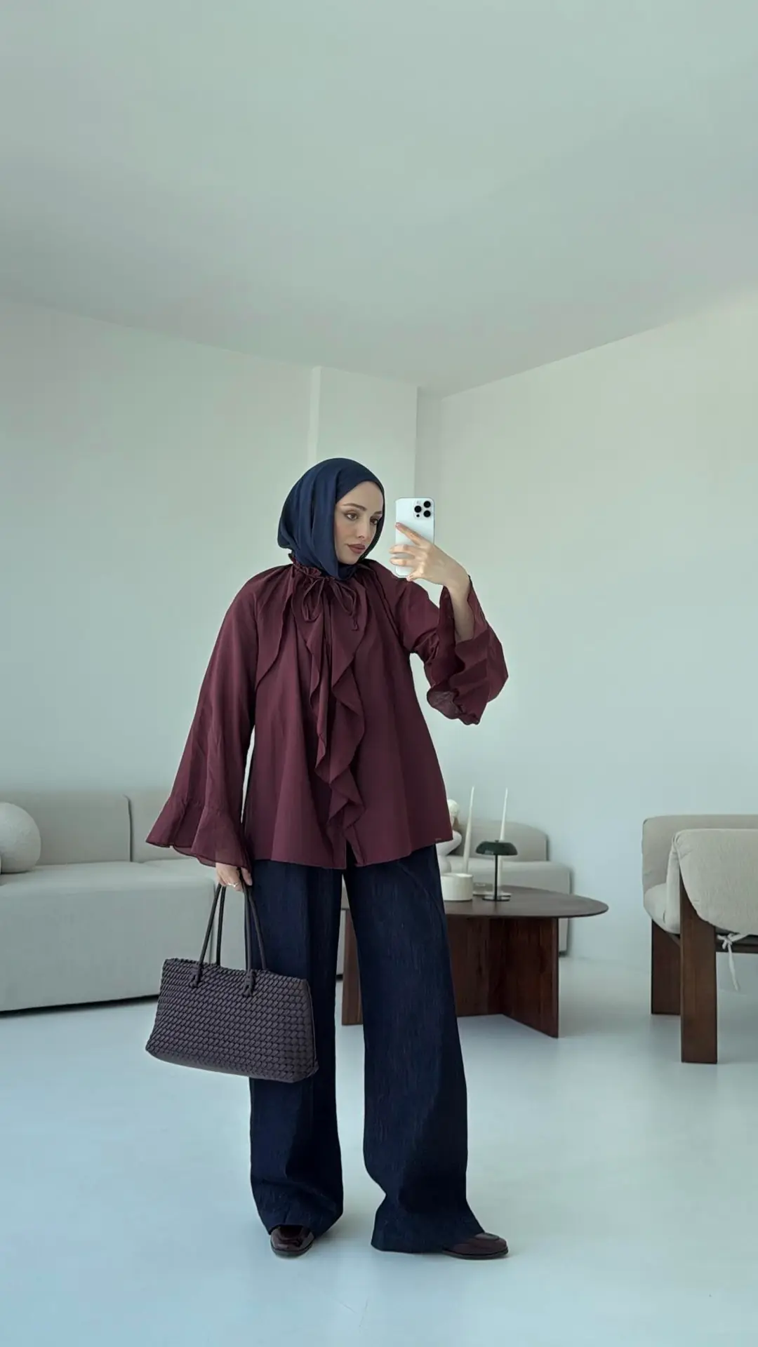 Vual Gömlek Bordo - Görsel 4