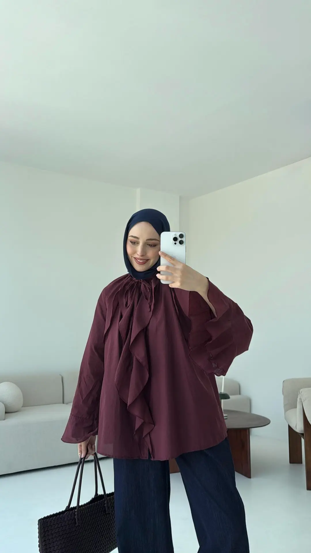 Vual Gömlek Bordo - Görsel 5