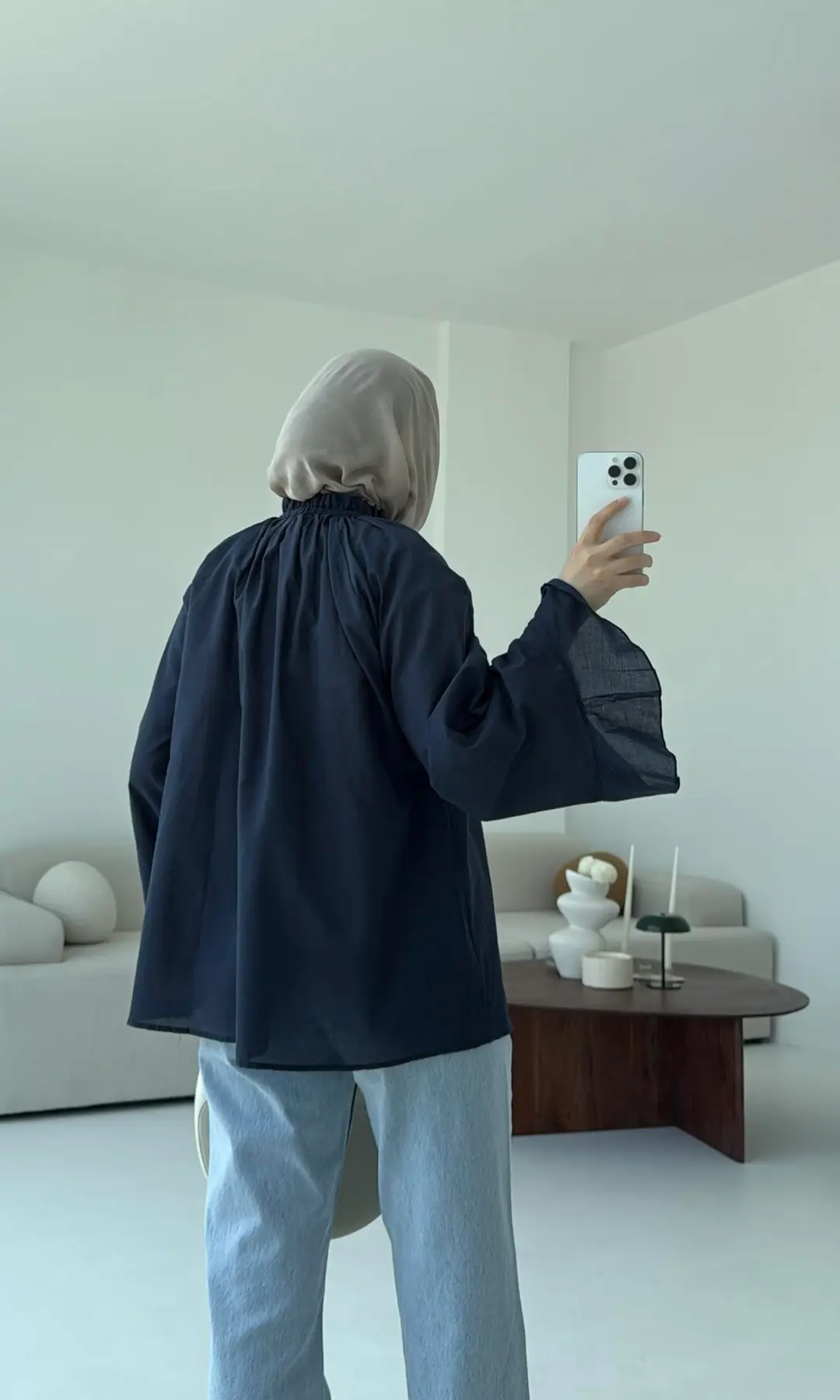 Vual Gömlek Lacivert - Görsel 3