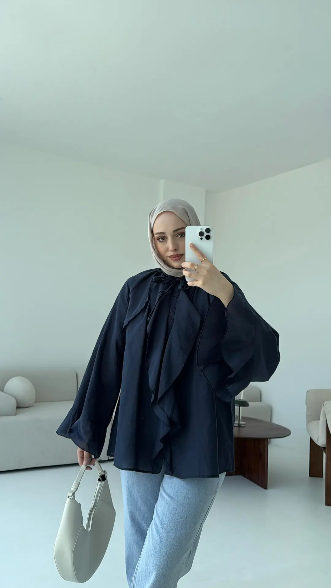 Vual Gömlek Lacivert - Görsel 7