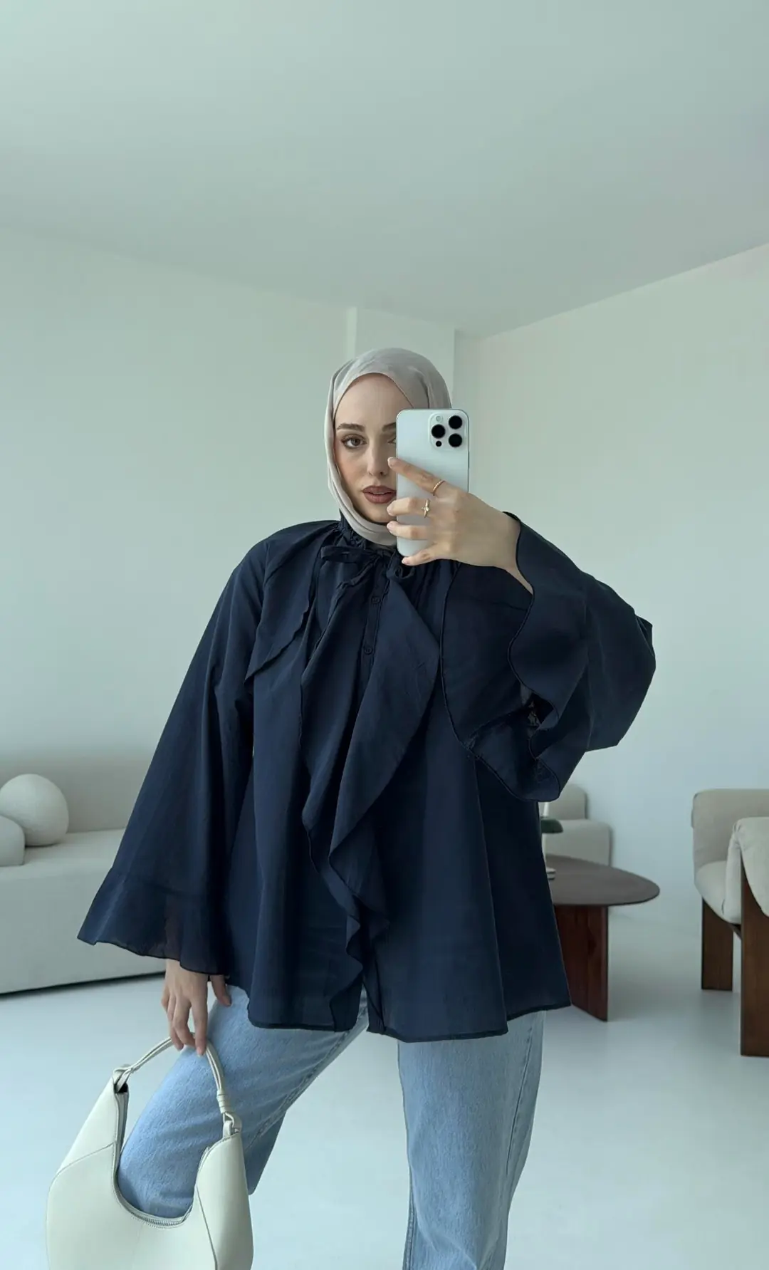 Vual Gömlek Lacivert - Görsel 9