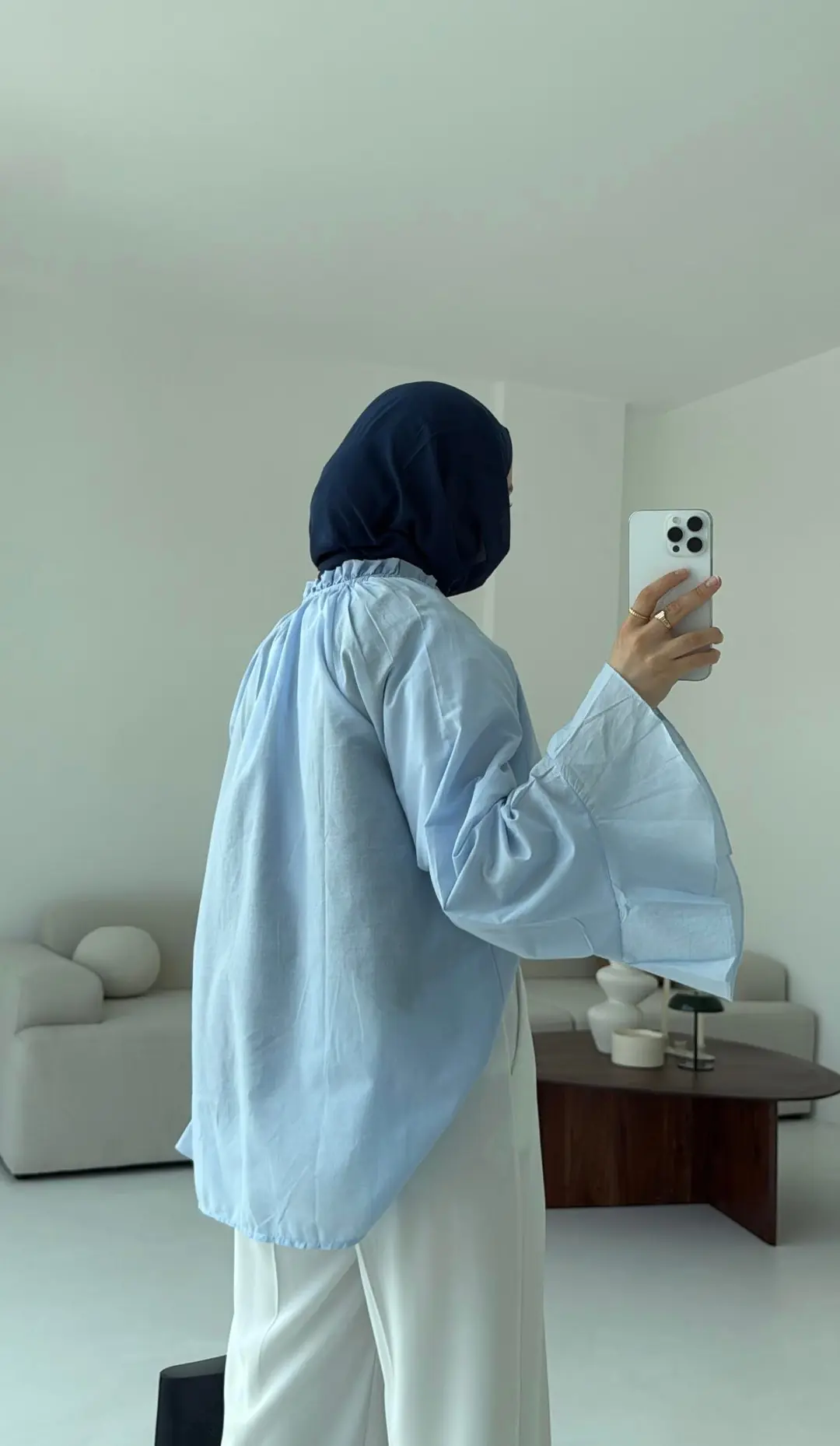 Vual Gömlek Mavi - Görsel 7