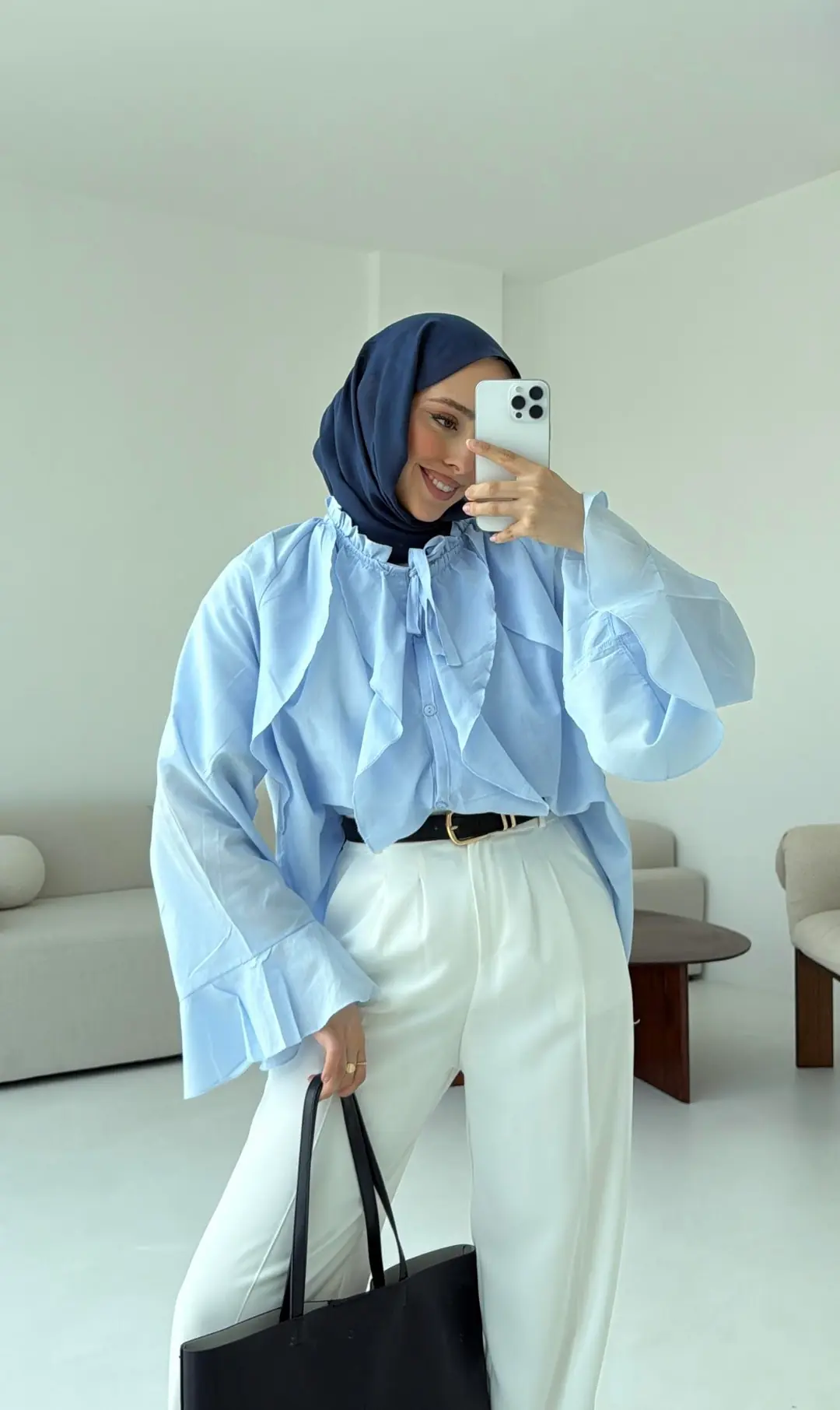 Vual Gömlek Mavi - Görsel 8