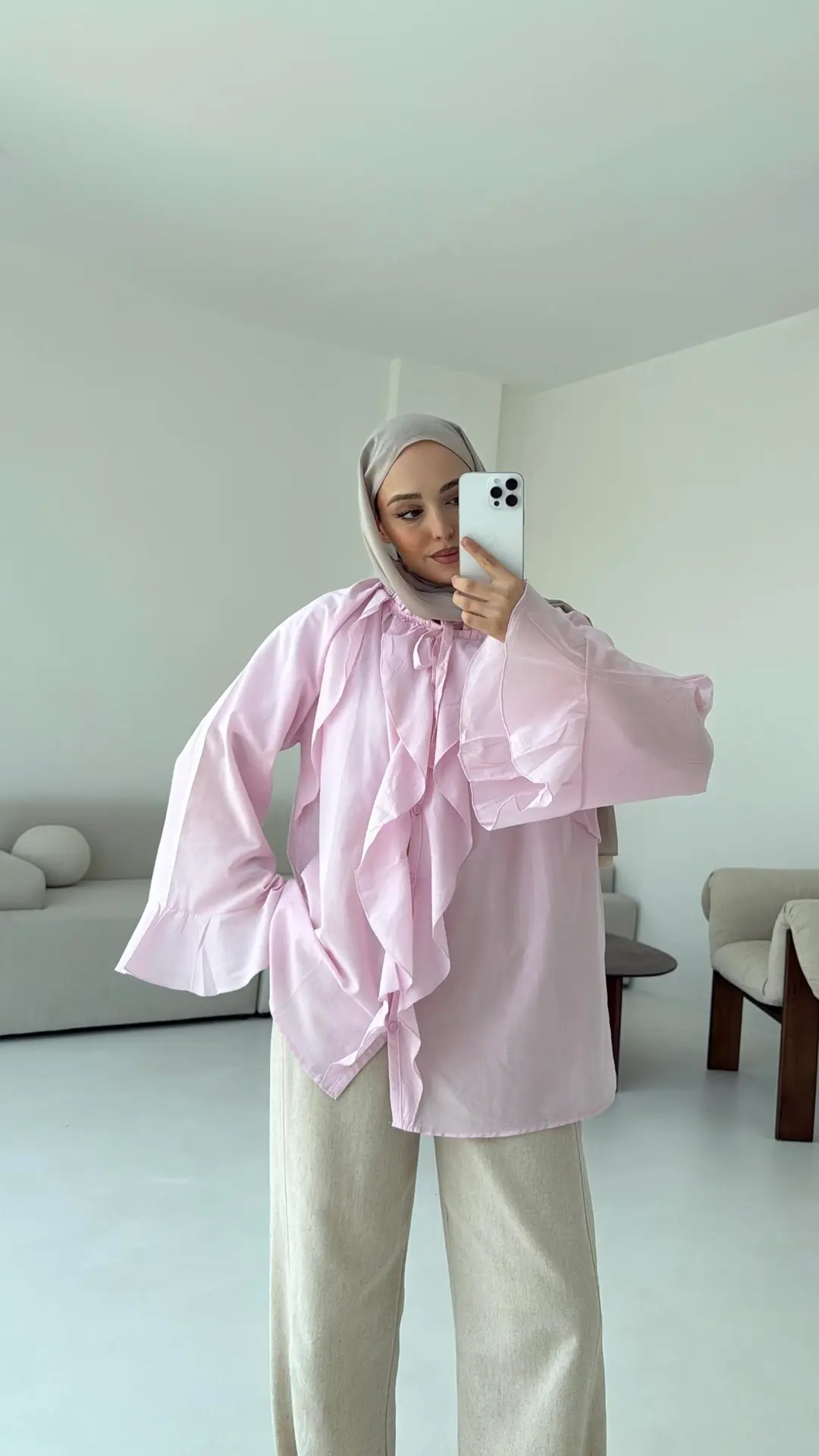 Vual Gömlek Pembe - Görsel 6