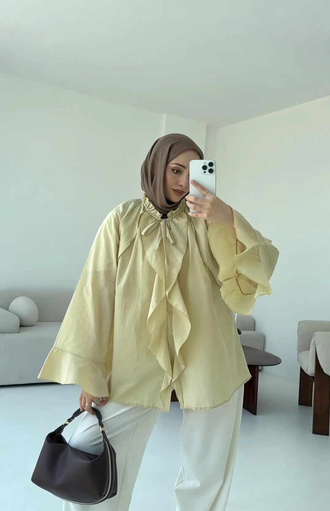 Vual Gömlek Sarı - Görsel 9