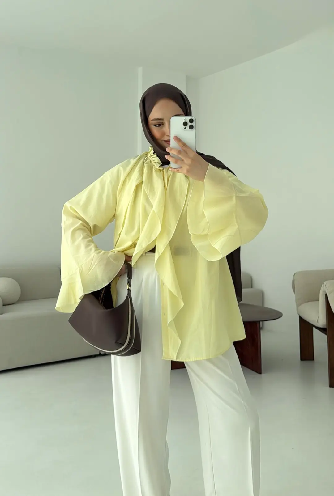 Vual Gömlek Sarı - Görsel 4