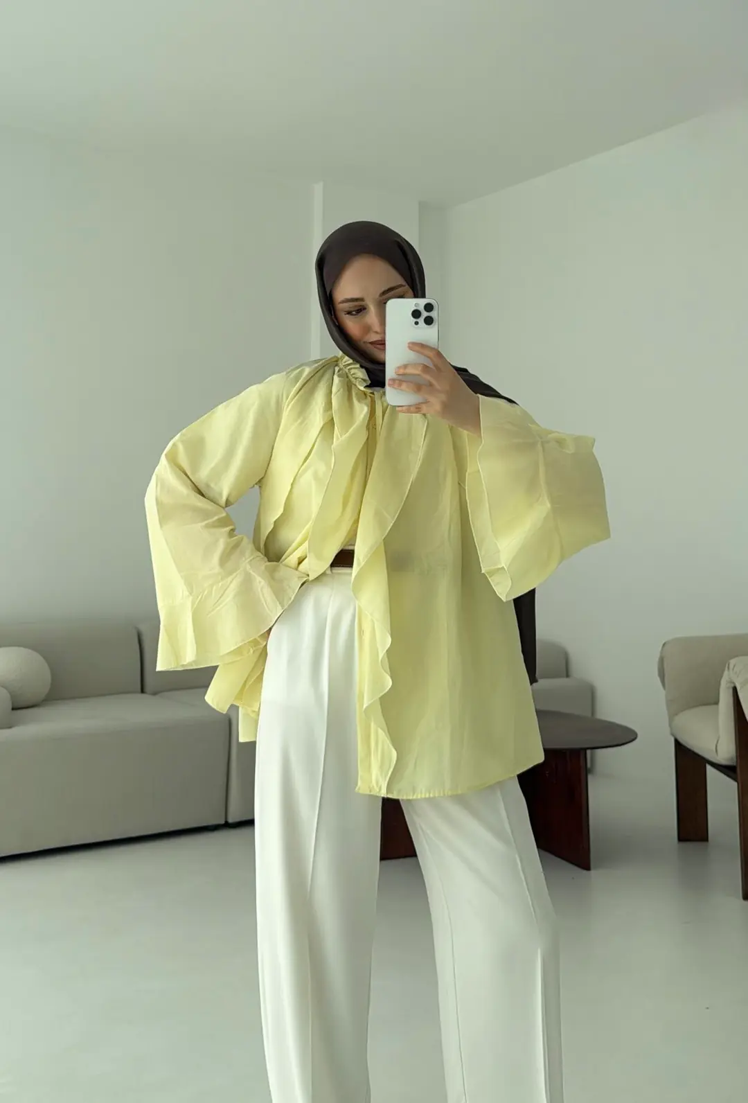 Vual Gömlek Sarı - Görsel 8