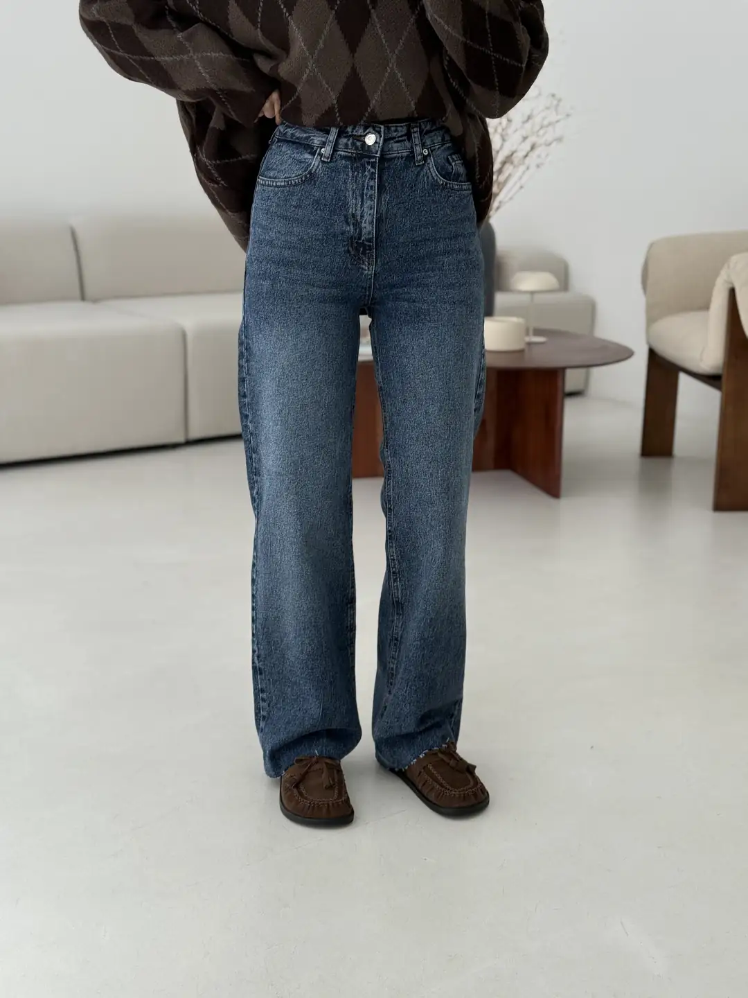 Wide Leg Boru Paça Jean