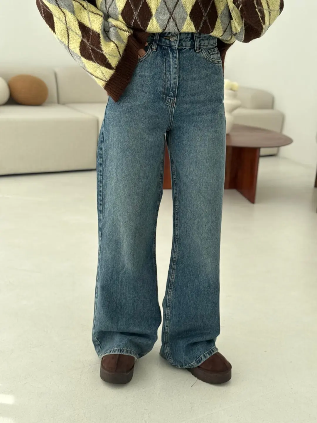 Wide Leg Kar Yıkama Jean