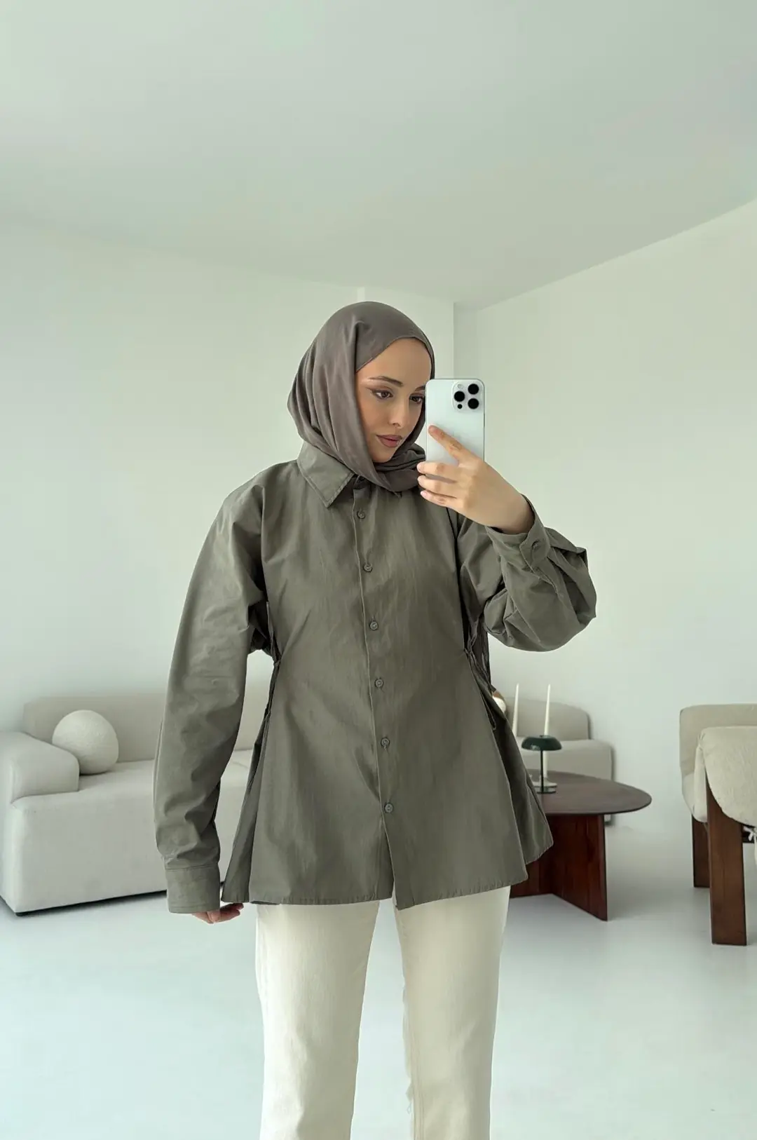 Yandan Bağlamalı Gömlek Cagla - Görsel 3