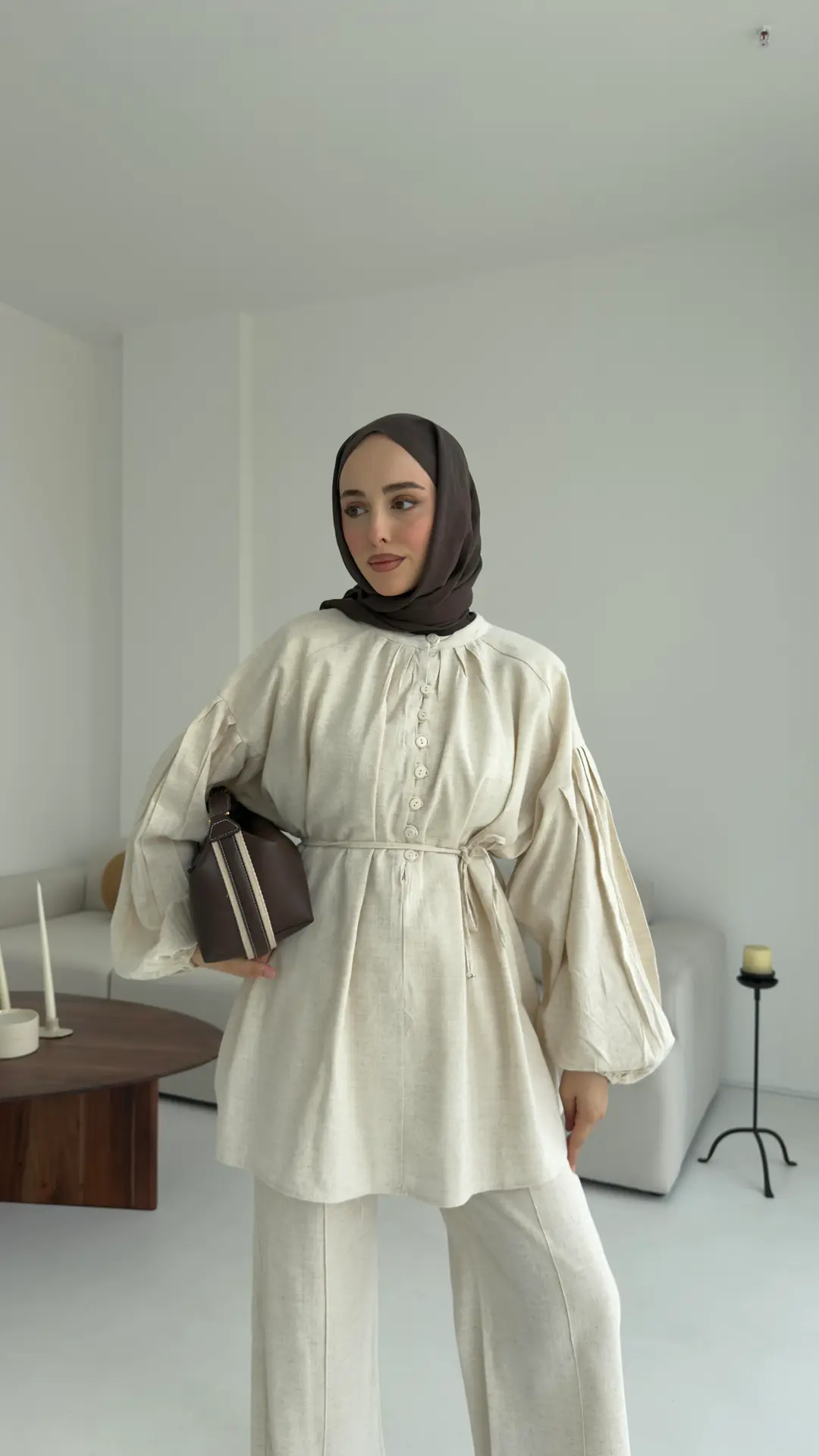 Yarım Düğme Detaylı Takım Taş - Görsel 7