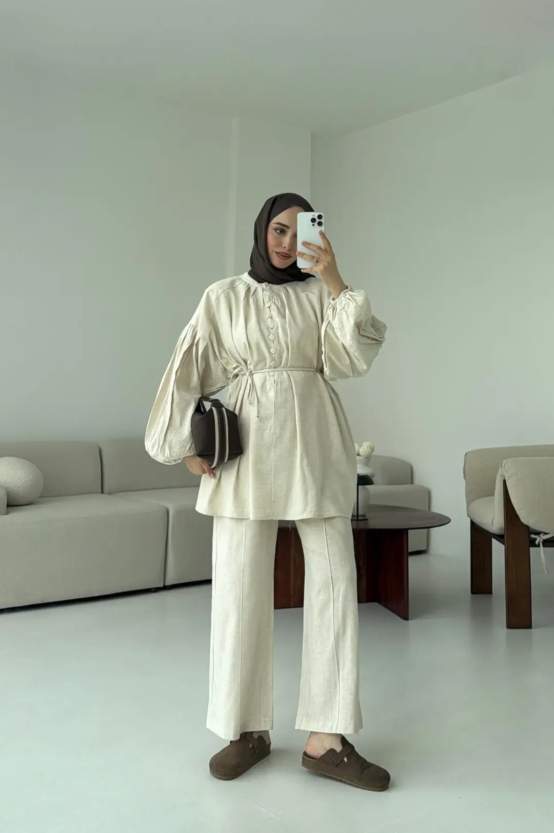 Yarım Düğme Detaylı Takım Taş - Görsel 8