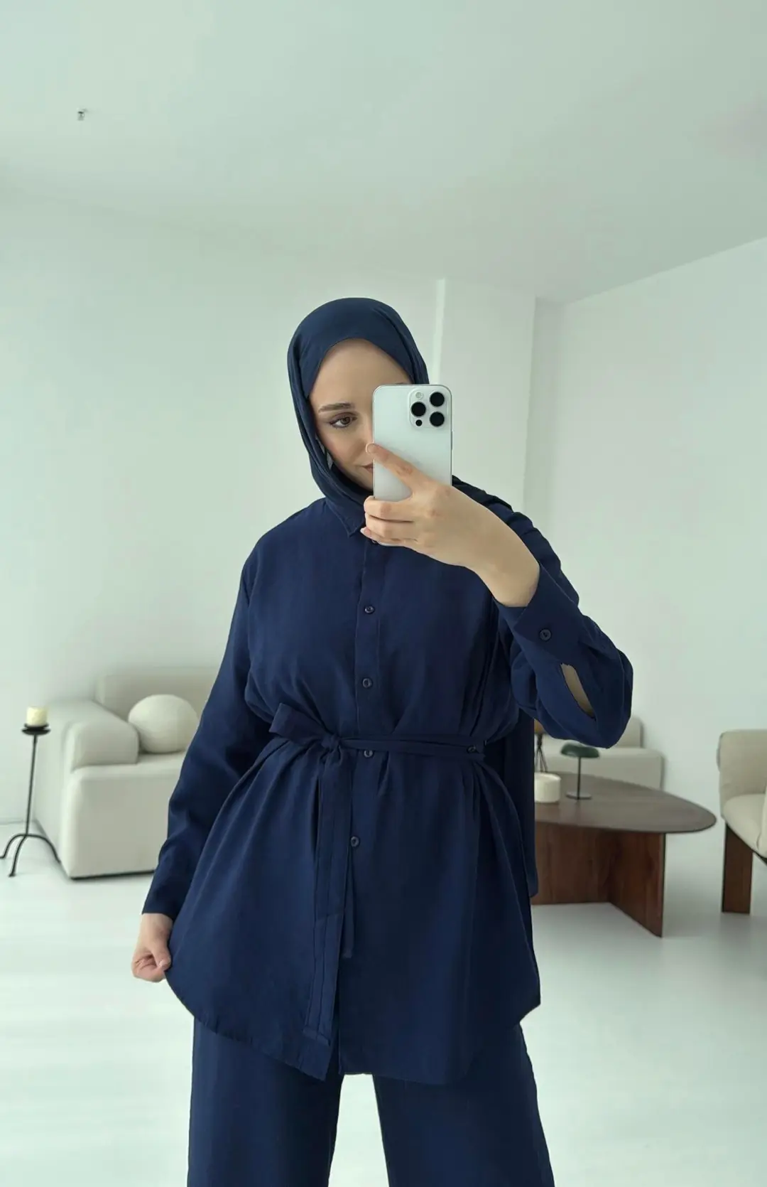 Yazlık Bağlamalı Takım Lacivert - Görsel 2