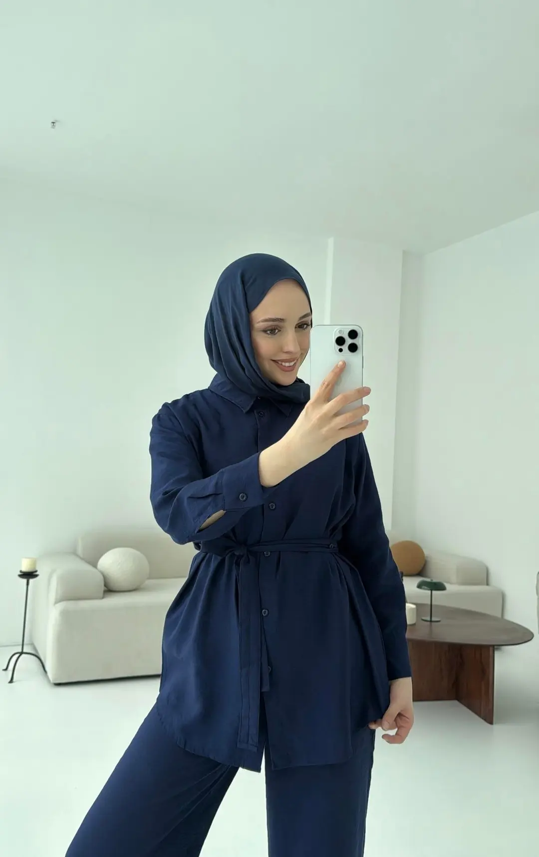 Yazlık Bağlamalı Takım Lacivert - Görsel 3