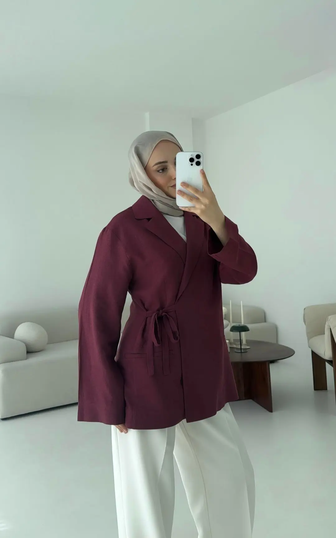 Yazlık Bordo Ceket - Görsel 2