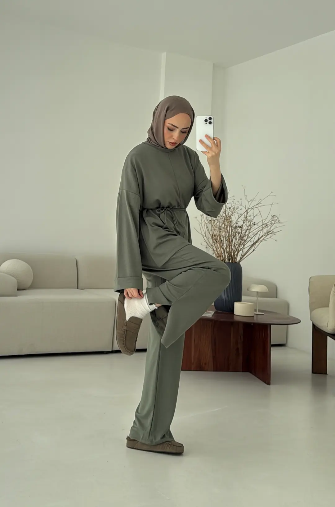 Yırtmaç Detay Takım Haki - Görsel 10