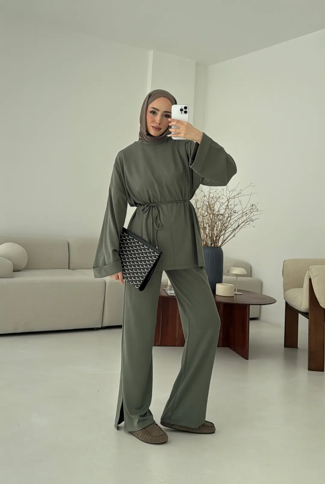 Yırtmaç Detay Takım Haki - Görsel 6