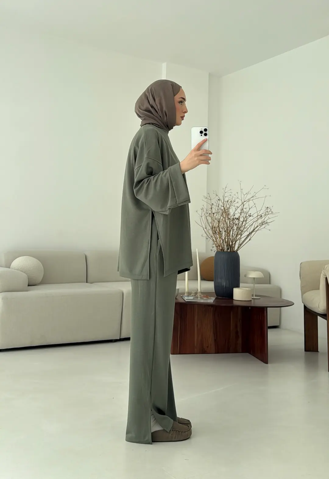 Yırtmaç Detay Takım Haki - Görsel 8