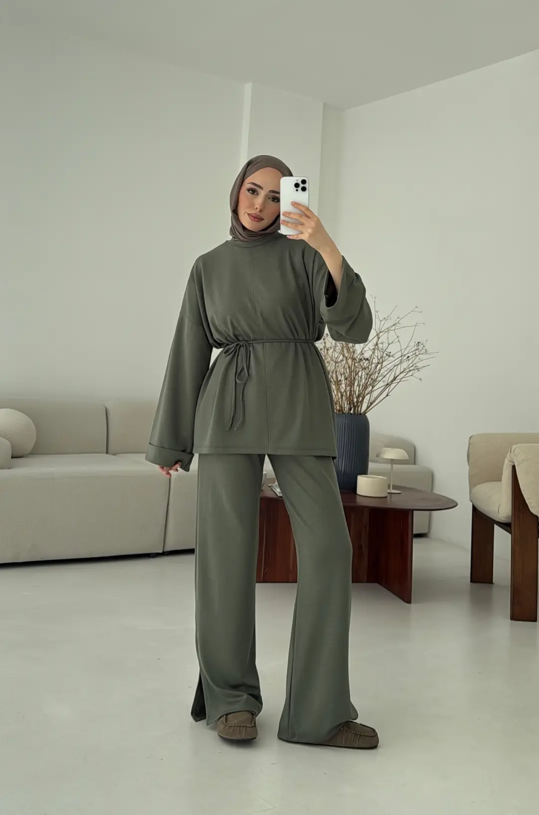 Yırtmaç Detay Takım Haki - Görsel 9