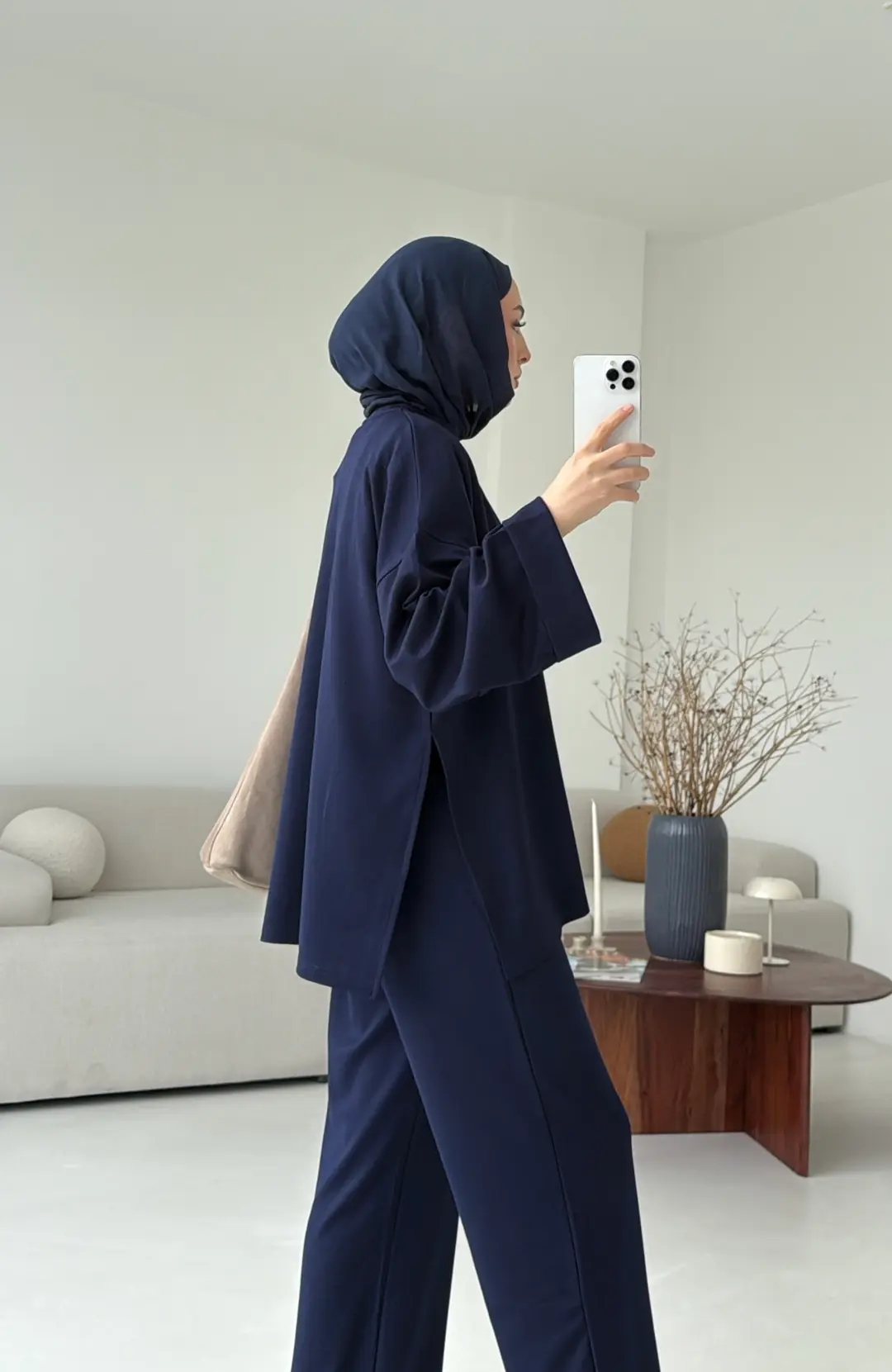 Yırtmaç Detay Takım Lacivert - Görsel 3