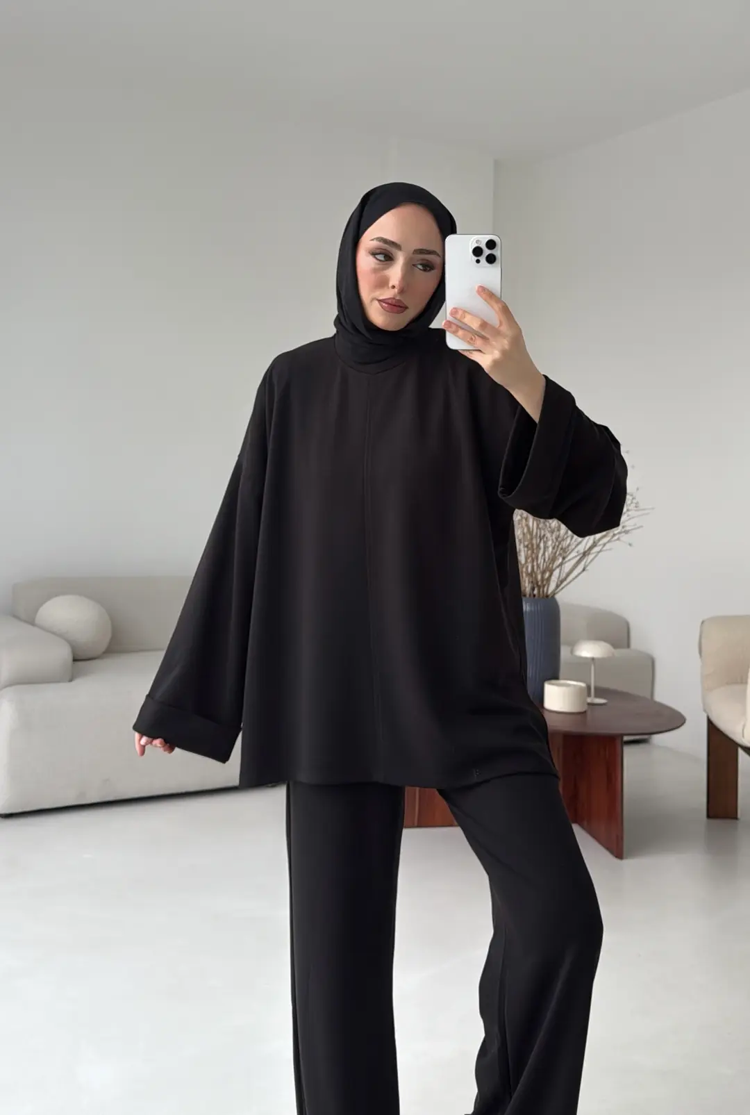 Yırtmaç Detay Takım Siyah - Görsel 10