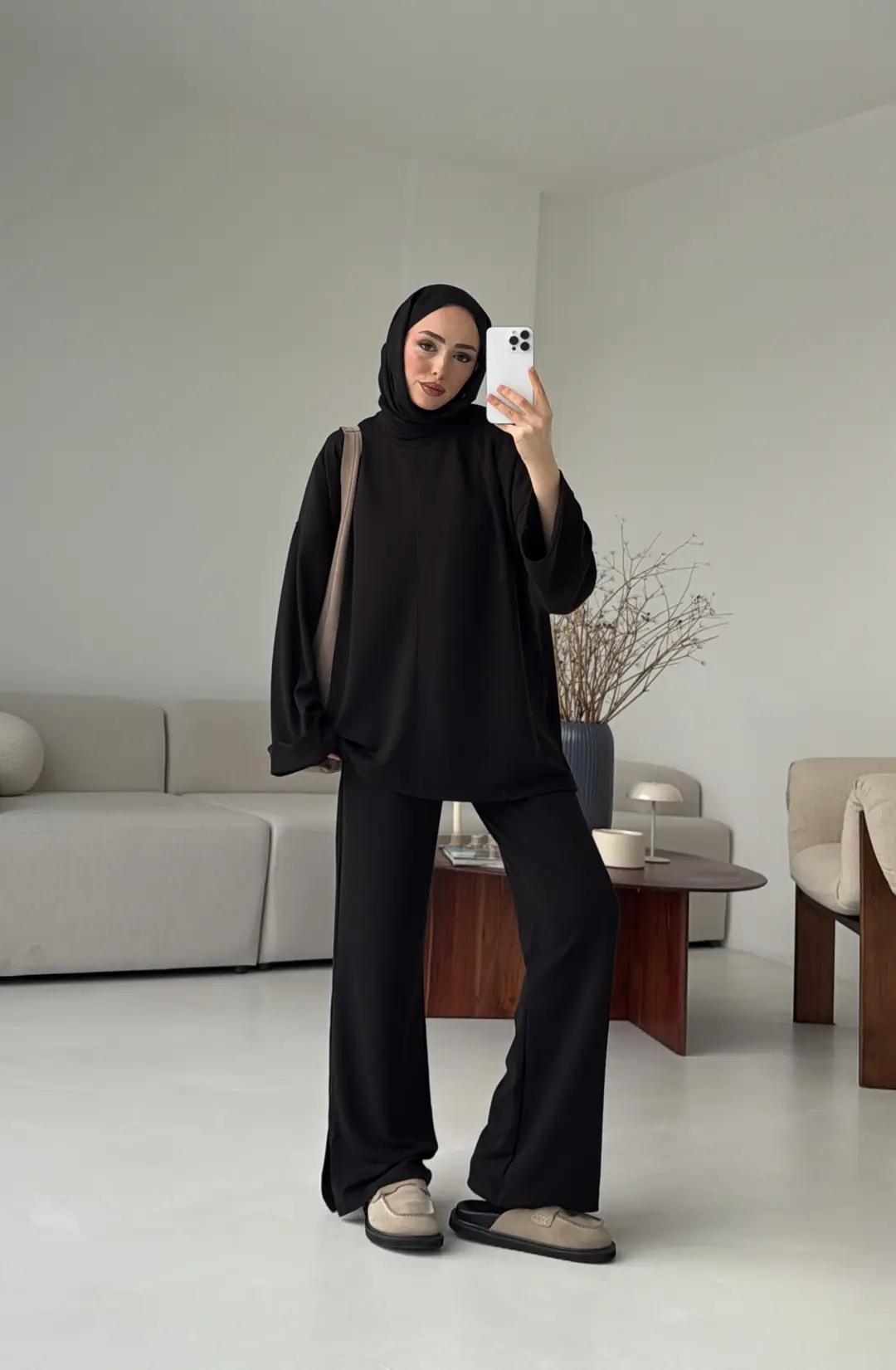 Yırtmaç Detay Takım Siyah - Görsel 5