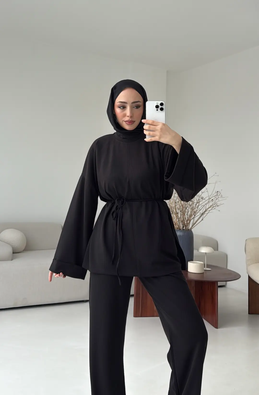 Yırtmaç Detay Takım Siyah - Görsel 6