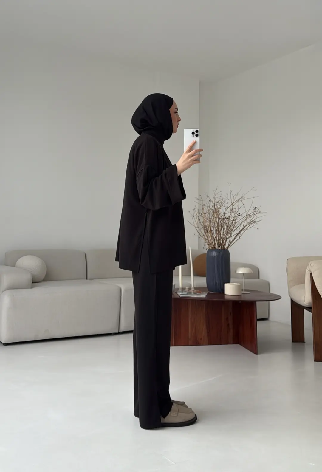 Yırtmaç Detay Takım Siyah - Görsel 7