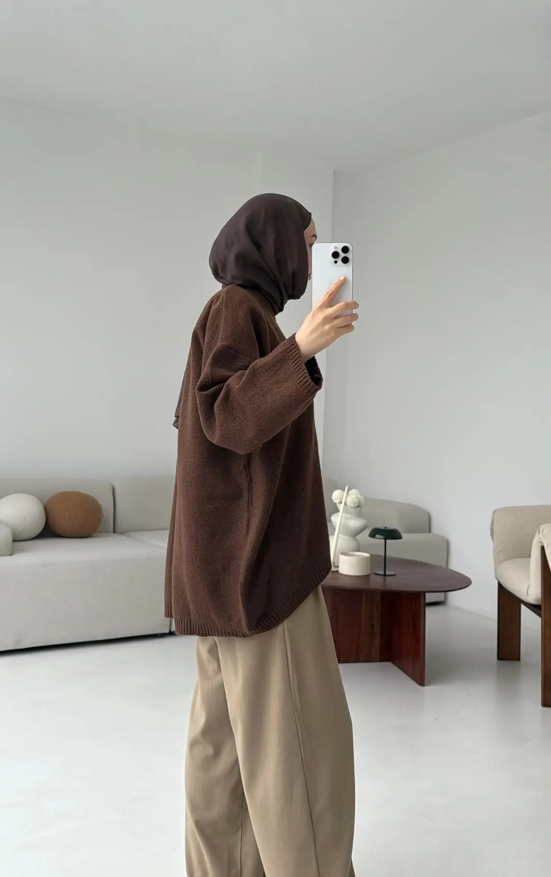 Yumuşak Kazak Kahve - Görsel 2