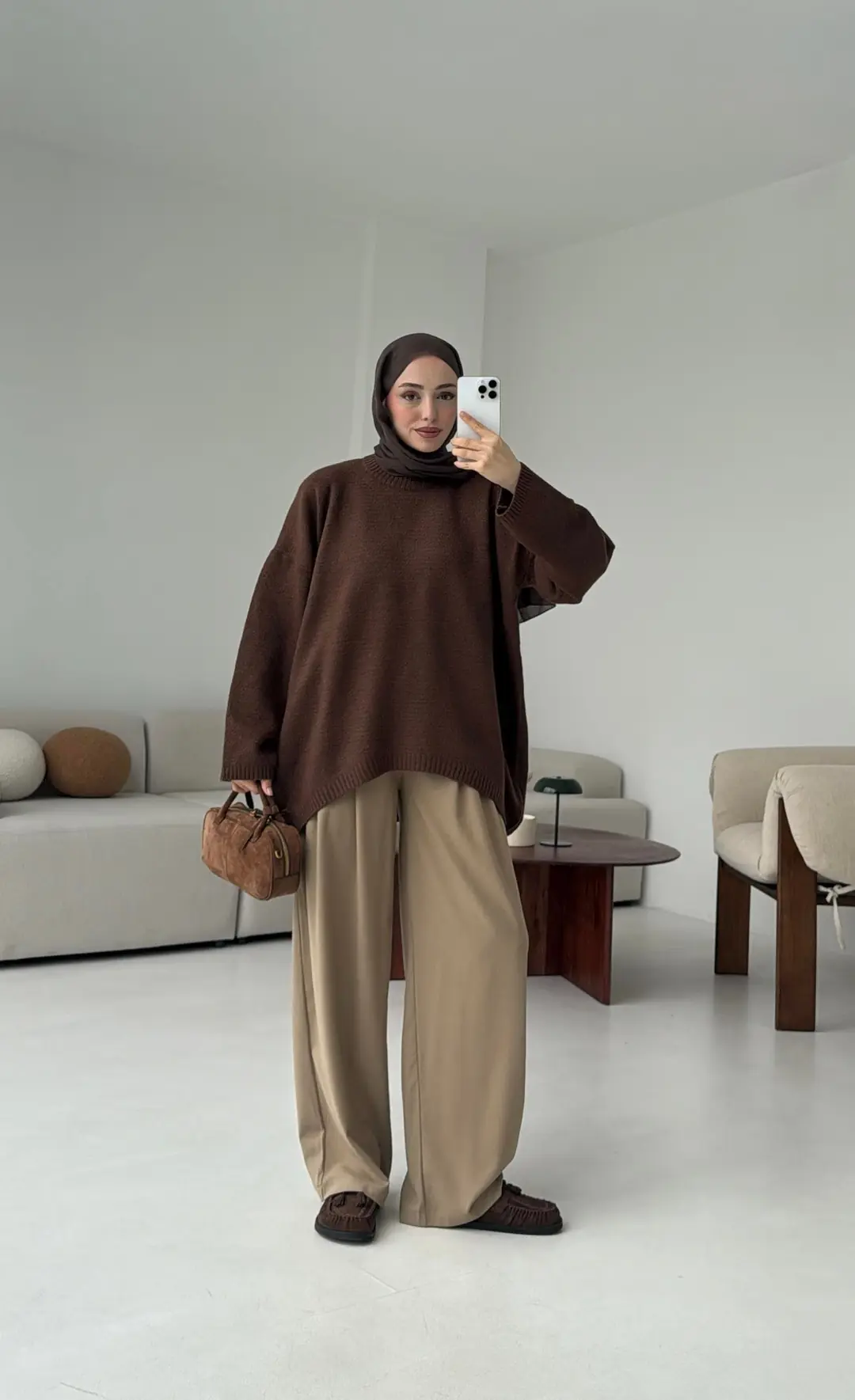 Yumuşak Kazak Kahve - Görsel 4