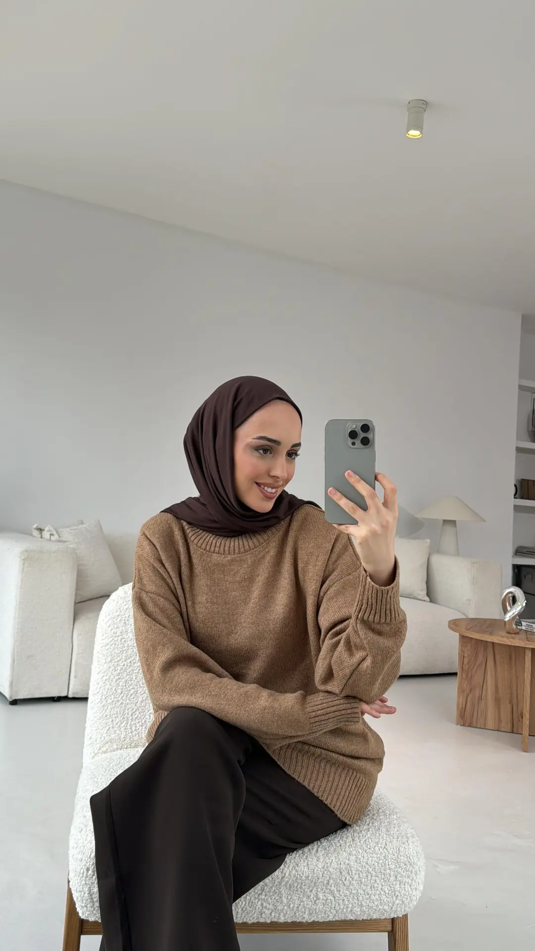 Yumuşak Triko Kazak Camel - Görsel 3