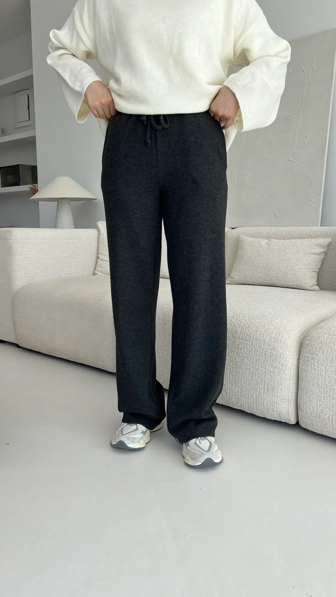 Yün Pantolon Koyu Gri